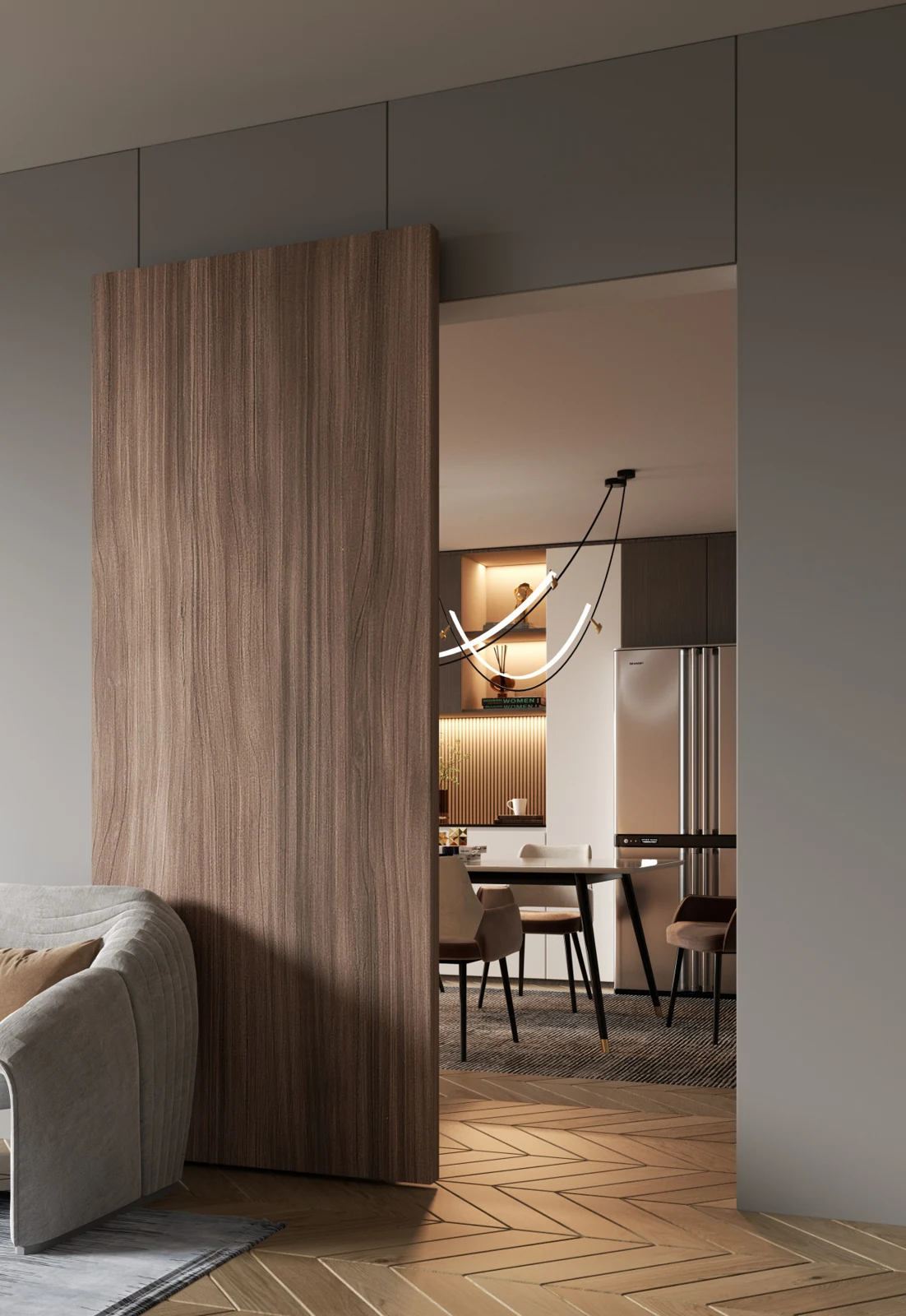 Concealed-track Sliding Doors